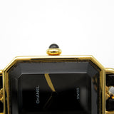 CHANEL Premiere L Wrist Watch H0001 Quartz Black Gold Plated Leather belt H0001