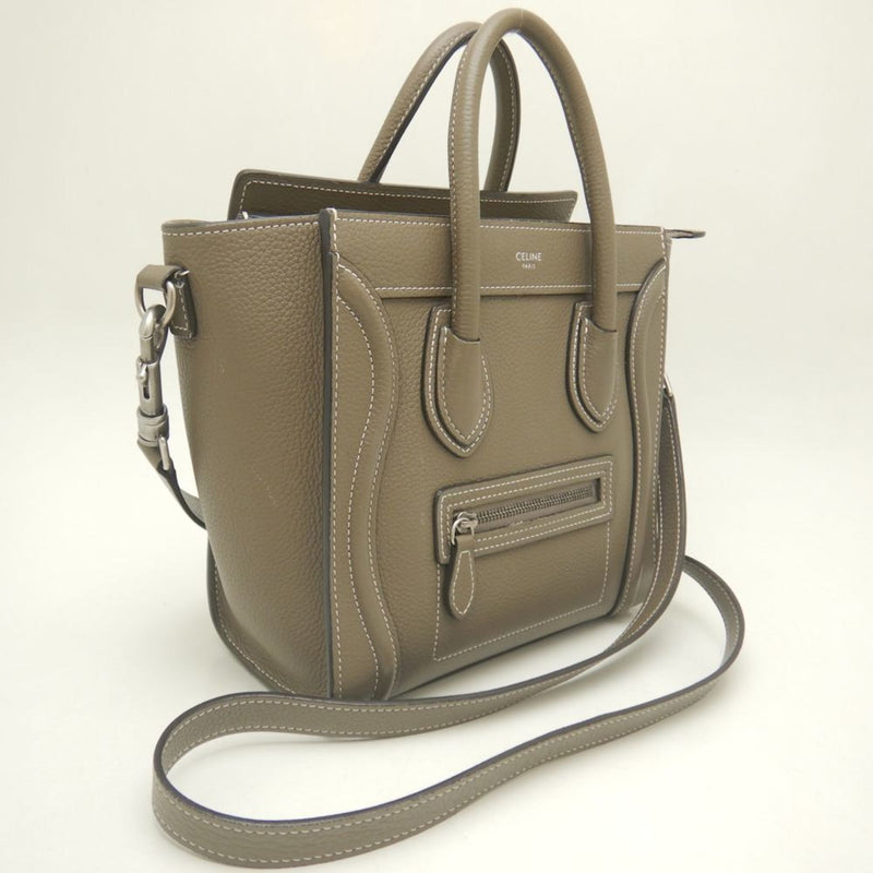 CELINE Luggage Nano Shopper 189243DRU Tote Bag Calf Suri 252173