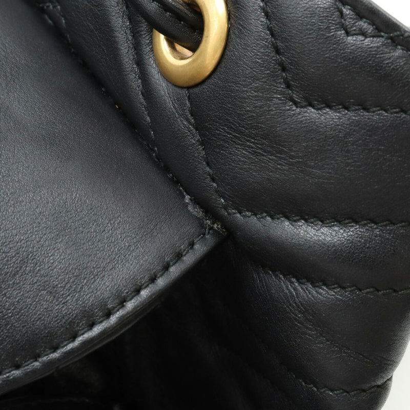 GUCCI GG Marmont quilted rucksack, leather, black, 528129