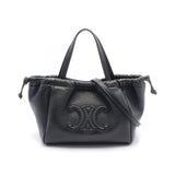 CELINE Triomphe Handbag Bag Leather Women's Black 111013ENY38NO