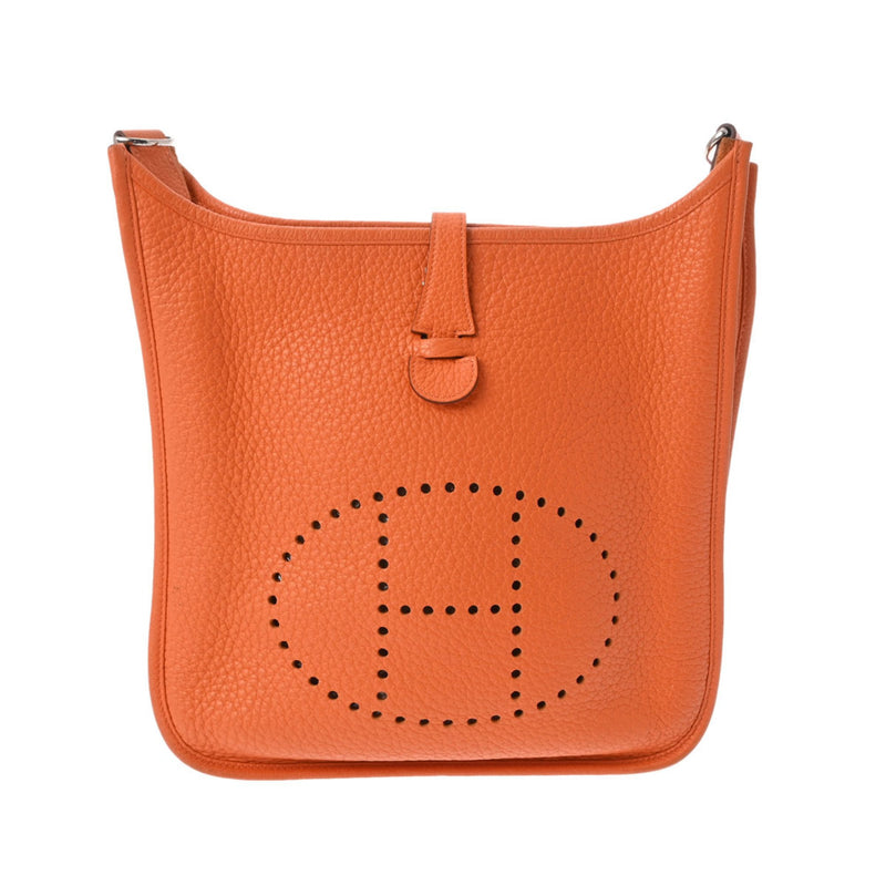 HERMES Evelyn 3 PM Orange Palladium Hardware M Stamp (around 2009) Unisex Taurillon Clemence Shoulder Bag