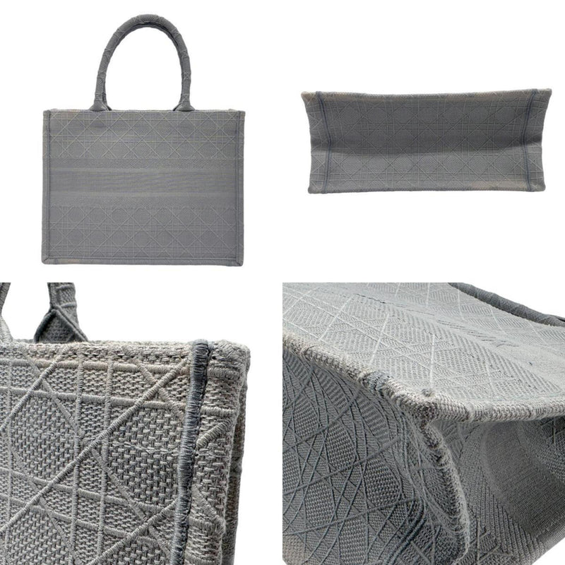 Christian Dior handbag tote bag book medium canvas gray men's women's n0082