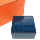 hermes watch box lacquer indigo case blue