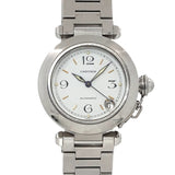 Cartier Pasha C W31015M7 Boys' Watch Date White Automatic Self-Winding