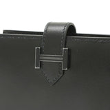 Hermes Bearn Business Card Holder/Card Case Box Calf So Black B Stamp