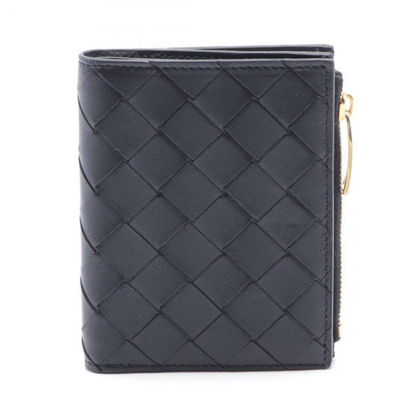 BOTTEGA VENETA Intrecciato Bi-fold Wallet Leather Women's Black 707601VCPP38425