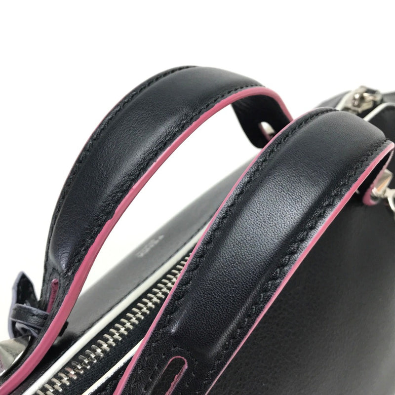 Fendi 8BL124 By the way medium Bag 3WAY Hand Bag Crossbody Shoulder Bag Black x pink