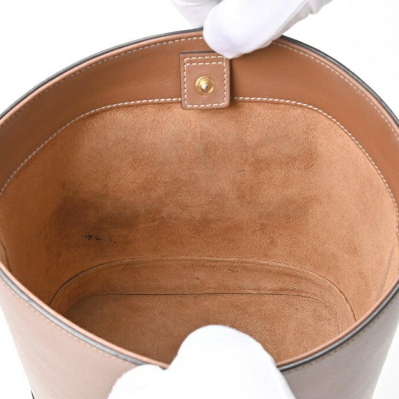 CELINE Small Bucket Cuir Triomphe Bag 113783DU3.04LU Smooth calfskin Tan S-156676