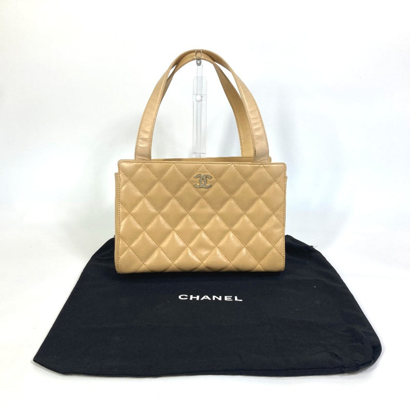 Chanel Matelasse Bag CCCC Mark Hand Bag Beige