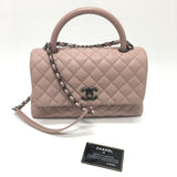 Chanel A92991 CC Mark Bag 2WAY/Crossbody Hand Bag Pink Based SilverHardware