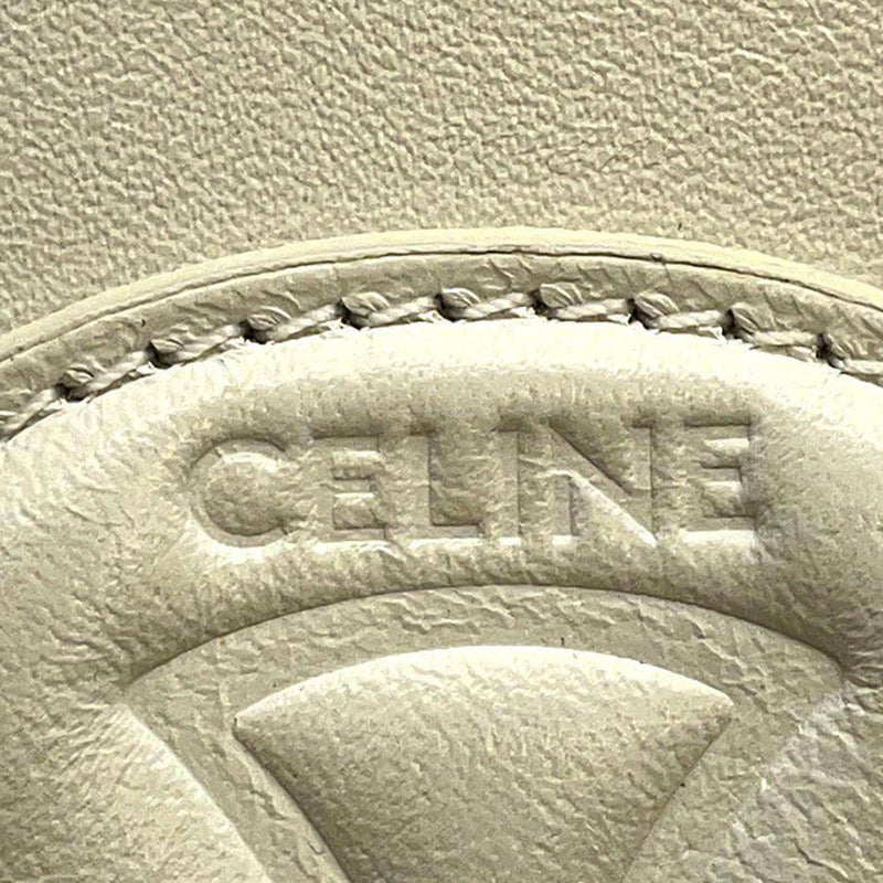 Celine Shoulder Bag Cuir Triomphe Camera Leather 199183DU3 CELINE White