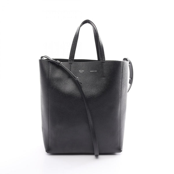 CELINE Vertical Small Cabas Tote Bag Leather Women's Black 176183