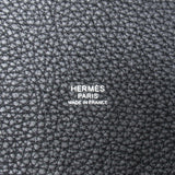 HERMES Picotin Lock MM Black Noir Taurillon Clemence Calfskin (cowhide)