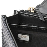 Chanel Deauville Long Flap Wallet A81976 Canvas/Leather Black 69950