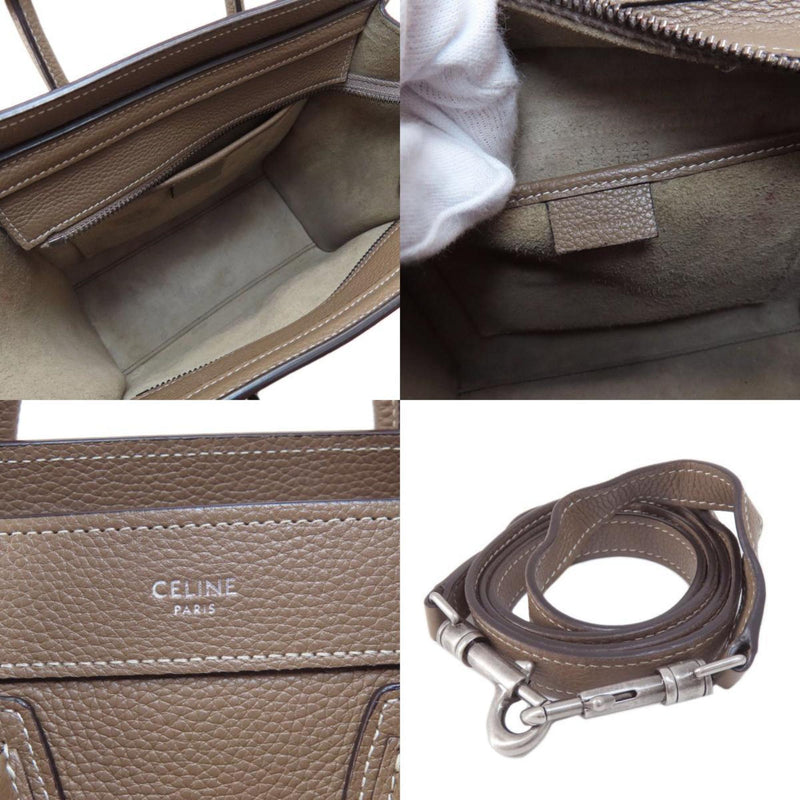 CELINE Luggage Nano Handbag Calfskin Women's