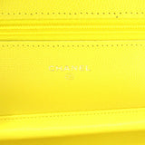 CHANEL Matelasse Chain Wallet Shoulder Bag Caviar Skin (Grained Calf) Women's Yellow AP0250