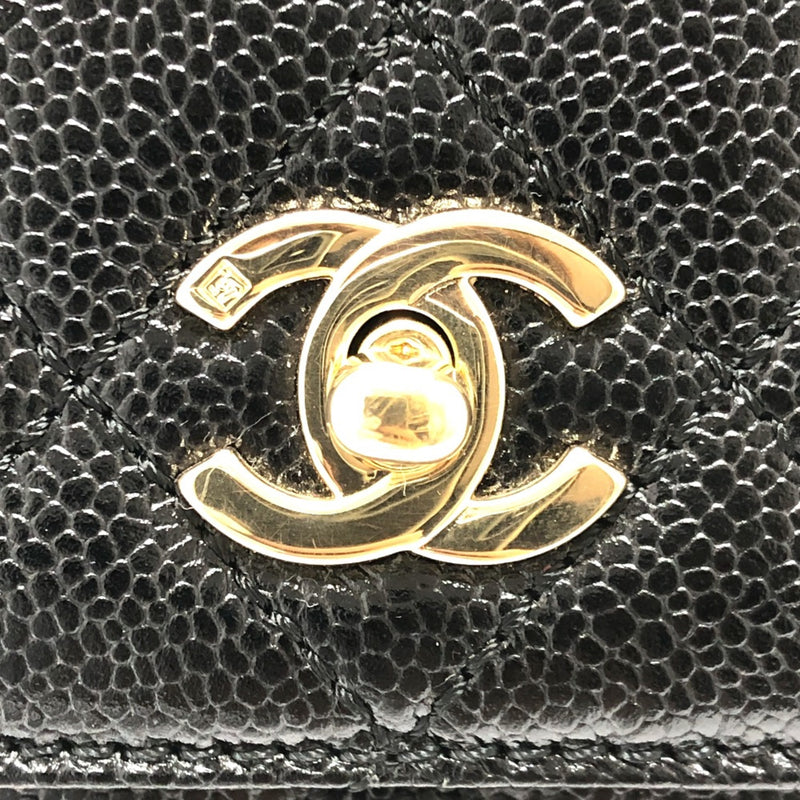 Chanel CC Mark CC Bag Tote Bag Hand Bag Black GoldHardware