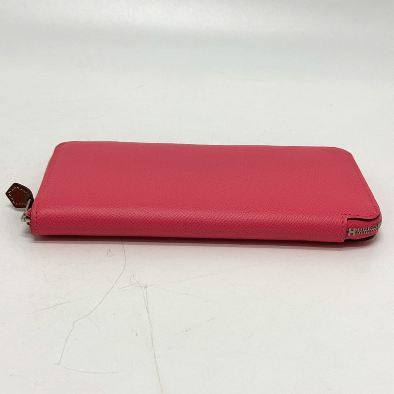 Hermes Zip Around Long Wallet Rose azare pink