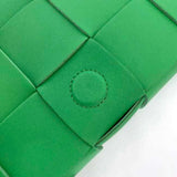 BOTTEGA VENETA Shoulder Bag Cassette Green Maxi Intrecciato 578004 Leather Flap Ladies Compact