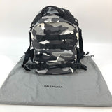 Balenciaga 6440312 Camouflage camouflage Backpack Shoulder Bag 2WAY Backpack Gray x Black