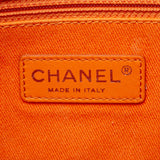 Chanel Coco Mark Deauville Handbag Shoulder Bag Orange Canvas Leather Women's CHANEL