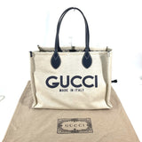 Gucci 772176 Japan limited JAPAN Shoulder Bag Shoulder Bag Tote Bag BeigeBased x Black Dark Navy Based