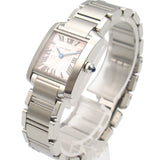 CARTIER Tank Francaise SM 160th Anniversary Model Wristwatch Stainless Steel Ladies Silver Pink W51035Q3