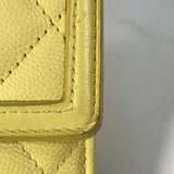 Chanel Long wallet Two fold Long Wallet yellow