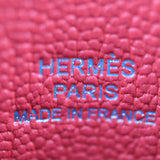 HERMES H tag card holder case chevre rouge blue silver hardware commuter pass business Y stamp