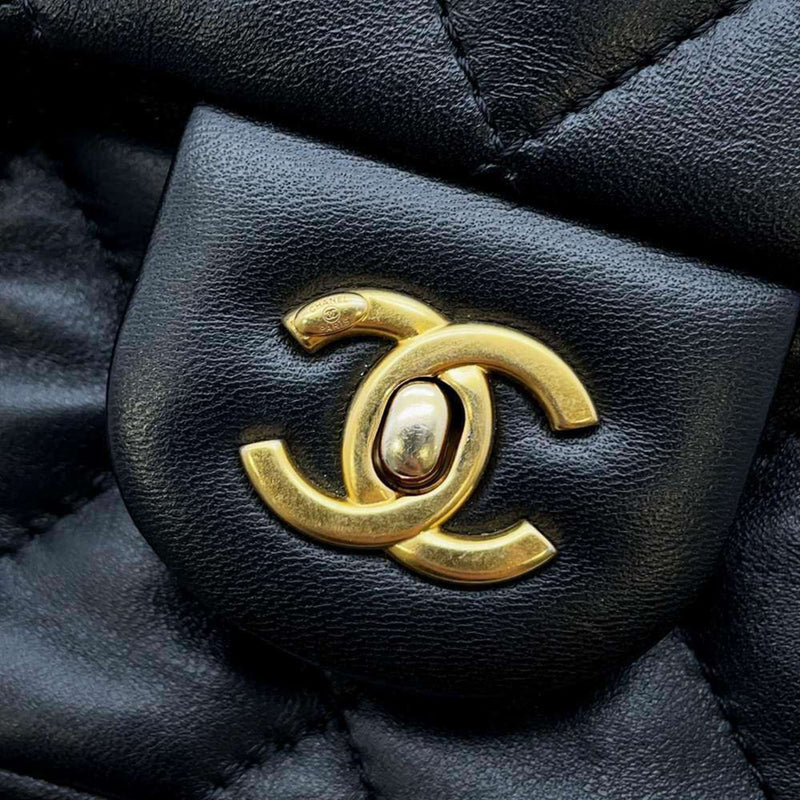 Chanel Chain Shoulder Bag Matelasse Coco Mark AS3456 CHANEL Heart Black