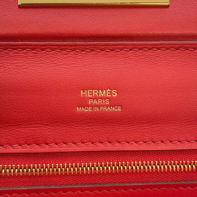 Hermes 24 Sac Vinquatre Rouge Tomato Evercolor Swift Y Stamp 2way Shoulder