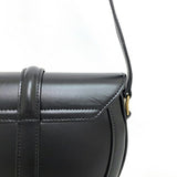 Celine Shoulder Bag Buzas Black Gold 188013BEY.38NO Calf Leather GP CELINE Pochette Flap Turnlock Cowhide Luxury