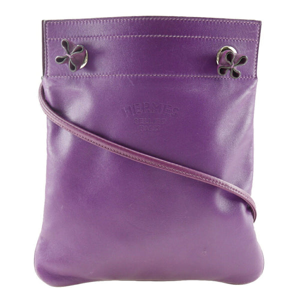 HERMES Aline Mini Shoulder Bag Vaux Swift 2020 Purple Y Crossbody Open Women's