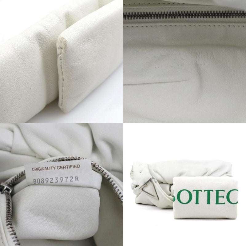 Bottega Veneta The Body Pouch Leather Off-White Silver Women's e59475a