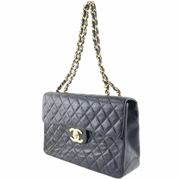 CHANEL Chanel Big Matelasse 34 2WAY Shoulder A01094 Lambskin Black Women's Bag