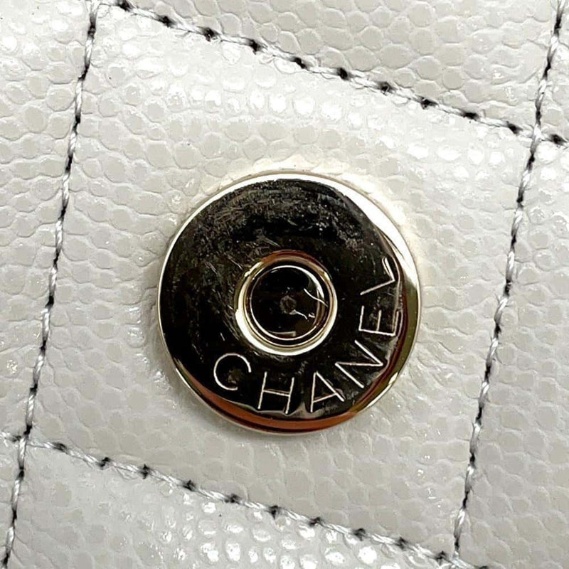 Chanel Chain Wallet Classic Matelasse Coco Mark Caviar Skin AP0250 CHANEL