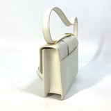 Christian CHRISTIAN DIOR CDHardware Pochette Crossbody pouch Shoulder Bag White Gold