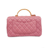 Chanel Handbag Matelasse Chain Shoulder Lambskin Pink Ladies