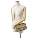 Fendi Chain Shoulder Bag Midi Baguette Fabric Suede 8BR793 FENDI Bags