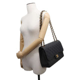 Chanel Chain Shoulder Bag Matelasse 30 Coco Mark Caviar Skin A58600 Dekamato Black