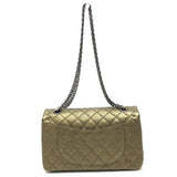 CHANEL Chanel 2.55 hardware Matelasse quilted bag W chain shoulder calfskin ladies bronze gold