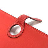 Hermes Dogon GM Bifold Long Wallet Rouge tomato RedBased SilverHardware