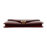 HERMES Hermes Liddy Shoulder Bag Box Calf Rouge Ash Bordeaux Gold Hardware 2WAY Clutch 〇G Engraved Vintage