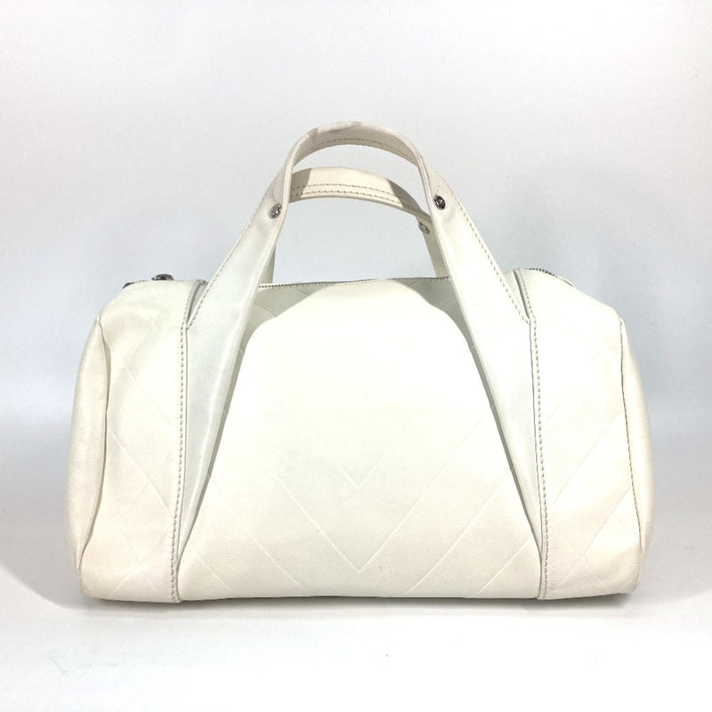 Chanel A30899 CC Mark Bag Hand Bag Duffle Bag White