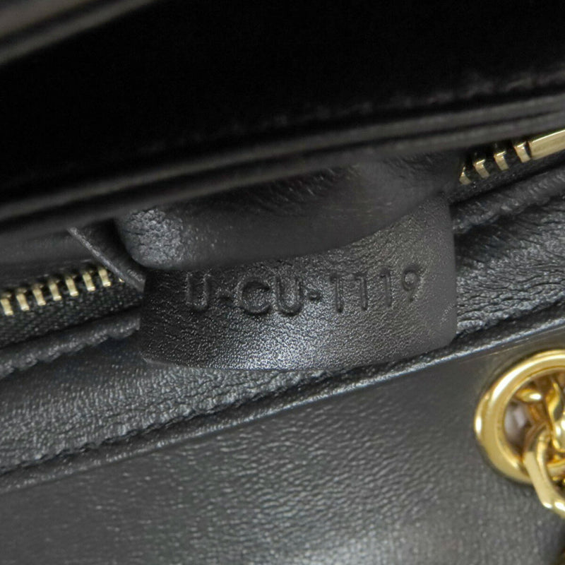 CELINE Chain Shoulder Bag Leather Women's