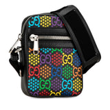 Gucci GG Psychedelic Shoulder Bag 598103 Black Multicolor PVC Leather Women's GUCCI