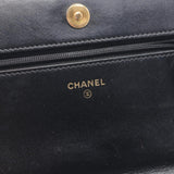 CHANEL Boy Chanel Matelasse Shoulder Bag Leather Grained Calfskin Women's Black AP1117