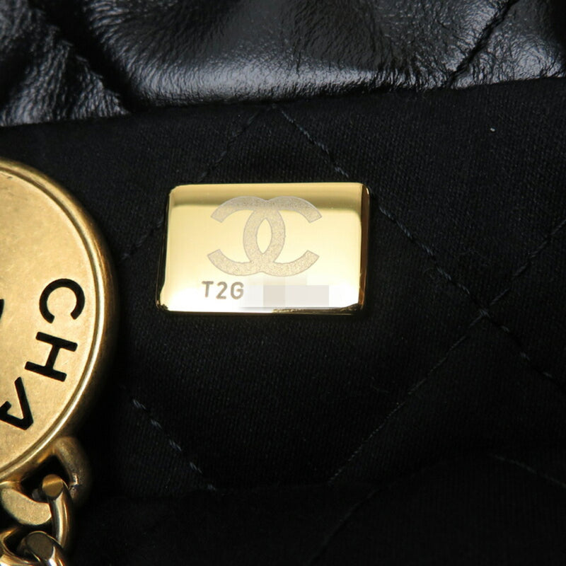 Chanel 22 Women's Handbag AS3980 Calfskin Black