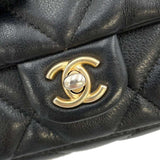 Chanel Chain Wallet Matelasse Coco Mark Lambskin AP2271 CHANEL Black Bag