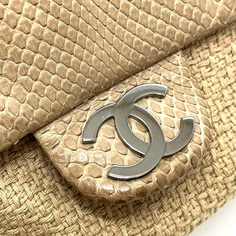 Chanel A31490 CC Mark bag shawl Shoulder Bag Beige